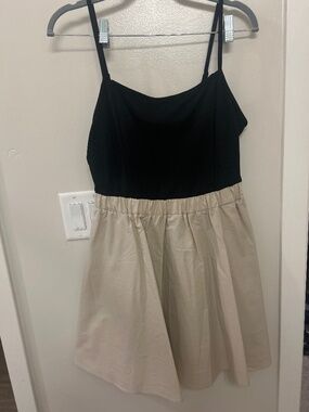 Black and cream dress